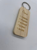 Schlüsselanhänger, Oma, Holz, Braun, Metall, 8x4x1cm, Muttertag