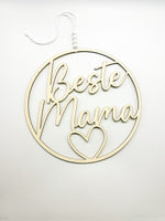 Hoop, Holzring, Muttertag, Holz, "Beste Mama", Geschenk, Mutter, Mama