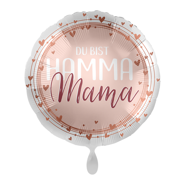 Folienballon, 43cm, Motivballon, leer, Du bist Hamma Mama