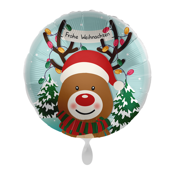 Folienballon, 43cm, Motivballon, leer, Frohe Weihnachten