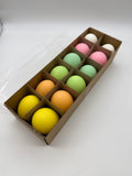 12 Stück, Gänseeier, Pastell bunt, Mix, Ostereier, leer, Osterdekoration