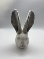 Dekohase, Osterhase, Hasenkopf, Büste, Hasenbüste, weiss, Beton, Osterdekoration, 28cm