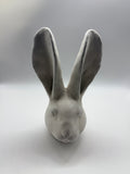 Dekohase, Osterhase, Hasenkopf, Büste, Hasenbüste, weiss, Beton, Osterdekoration, 28cm