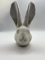 Dekohase, Osterhase, Hasenkopf, Büste, Hasenbüste, weiss, Beton, Osterdekoration, 23cm