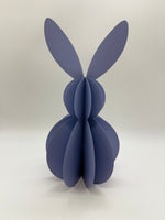 Metall Hase, Dekohase, hellviolett, D13cm, H28cm, gefächert, Ostern, Osterhase