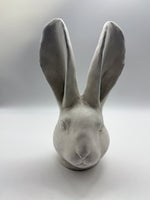 Dekohase, Osterhase, Hasenkopf, Büste, Hasenbüste, weiss, Beton, Osterdekoration, 28cm