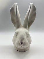 Dekohase, Osterhase, Hasenkopf, Büste, Hasenbüste, weiss, Beton, Osterdekoration, 23cm