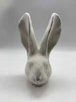 Dekohase, Osterhase, Hasenkopf, Büste, Hasenbüste, weiss, Beton, Osterdekoration, 23cm