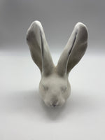 Dekohase, Osterhase, Hasenkopf, Büste, Hasenbüste, weiss, Beton, Osterdekoration, 23cm