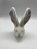 Dekohase, Osterhase, Hasenkopf, Büste, Hasenbüste, weiss, Beton, Osterdekoration, 23cm