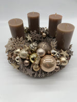 Adventskranz, Natur, Naturtöne, braun, gold, haltbar