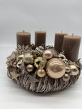 Adventskranz, Natur, Naturtöne, braun, gold, haltbar