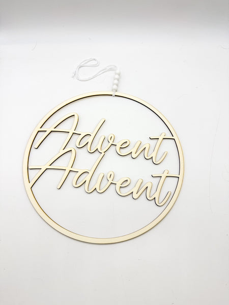 Hoop, Holzring, Advent, Holz, "Advent, Advent", Geschenk, Weihnachten