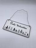 Schild, Hänger, Holz, Frohe Weihnachten, Advent, Weihnachten, Dekoration