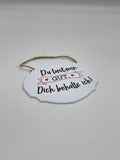 Deko, Schild, Blechschild, "Du tust mir gut, Dich behalte ich!", Liebe, Geschenk, 18cmx14cm