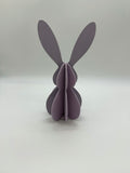 Holz Hase, Dekohase, hell violett, D10cm, H24cm, gefächert, Ostern, Osterhase