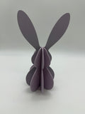 Holz Hase, Dekohase, hell violett, D10cm, H24cm, gefächert, Ostern, Osterhase