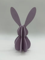 Holz Hase, Dekohase, hell violett, D8cm, H17,5cm, gefächert, Ostern, Osterhase