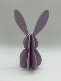 Holz Hase, Dekohase, hell violett, D8cm, H17,5cm, gefächert, Ostern, Osterhase