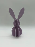 Holz Hase, Dekohase, hell violett, D8cm, H17,5cm, gefächert, Ostern, Osterhase