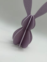 Holz Hase, Dekohase, hell violett, D8cm, H17,5cm, gefächert, Ostern, Osterhase