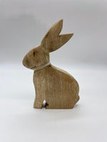 Dekohase, Osterhase, holz, 20 cm x 14 cm, Standhase, Osterdekoration, klein