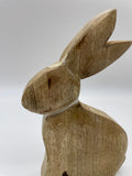 Dekohase, Osterhase, holz, 20 cm x 14 cm, Standhase, Osterdekoration, klein