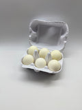 6 Stück, Hühnereier, weiss, Ostereier, leer, Osterdekoration
