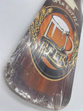 Wand-Flaschenöffner, Open Beer, Holz/Metall,  B10 x T40 cm