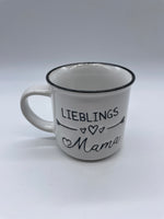 Tasse, Becher, Lieblingsmama, Steingut, weiß, 9x8x7cm, Muttertag