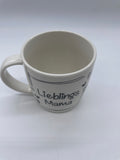 Tasse, Becher, Lieblingsmama, Porzellan, weiß, 9x9x7cm, Muttertag