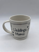 Tasse, Becher, Lieblingsmama, Porzellan, weiß, 9x9x7cm, Muttertag