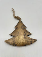 Weihnachtsbaum, Tannenbaum, Baum, Metall, Gold, Vintage