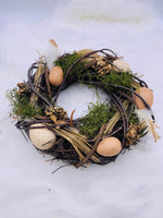 Osterkranz, braun, natur, Dekoration, Osterdekoration, Geschenk, Frühling, 20cm, Ostern