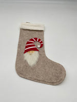 Nikolausstrumpf, Sockenhänger, taupe, Weihnachten, Advent