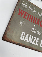 Schild Hänger, Weihnachtsvorfreude, Metall,  (B21cm/H10cm)