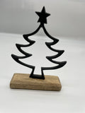 Dekobaum, Metallbaum, Weihnachtsbaum, Metall, schwarz, Advent, Weihnachten, 23cm