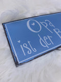 Deko, Schild, Opa ist der Beste, blau, Geschenk, Blechschild