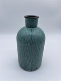 Dekoration, Dekovase, Vase, türkis, Blumenvase, Flasche, vintage, Boho, handbemalt, Tischdekoration, Keramik, V1