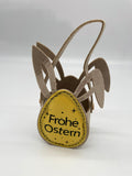 Ostertasche, Osterkorb, Filz, Geschenk, Natur, gelb, Frohe Ostern, Hasenohren, Henkel, Osterdekoration, Ostern