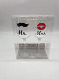 1 Paar, Mr und Mrs, Glas, Pärchenglas, Wedding, Geschenk, Hochzeitstag