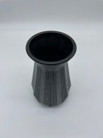 Dekoration, Dekovase, Vase, grau, Blumenvase, vintage, Boho, handbemalt, Tischdekoration, Keramik, V2