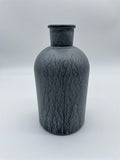 Dekoration, Dekovase, Vase, grau, Blumenvase, Flasche, vintage, Boho, handbemalt, Tischdekoration, Keramik, V2