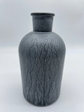 Dekoration, Dekovase, Vase, grau, Blumenvase, Flasche, vintage, Boho, handbemalt, Tischdekoration, Keramik, V2