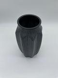 Dekoration, Dekovase, Vase, grau, Blumenvase, vintage, Boho, handbemalt, Tischdekoration, Keramik, V2