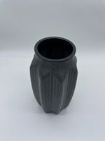 Dekoration, Dekovase, Vase, grau, Blumenvase, vintage, Boho, handbemalt, Tischdekoration, Keramik, V2