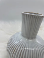 Vase, Vintage, weiss, Bauchvase, Keramik, Blumenvase