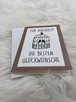 Papeterie, Karte, Hochzeitskarte inkl Umschlag, Hochzeit, Wedding, Grußkarte