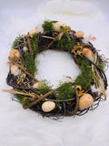 Osterkranz, braun, natur, Dekoration, Osterdekoration, Geschenk, Frühling, 30cm, Ostern