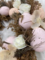 Osterkranz, Hänger, rosa, Lachs, künstlich, Osterdekoration, ca 30cm, Ostern